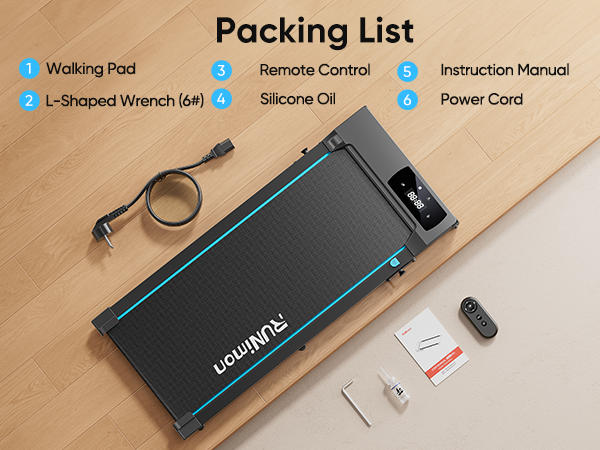 Walking Pad mit Steigung 9%, 5-IN-1 Walking Pad Laufband Schreibtisch, Laufband für Zuhause klein Mit 2,75PS bürstenlosem Motor,LED-Anzeige & APP, Fernbedienung, 8KM/H,130KG Marke: RUNIMON