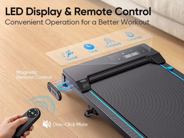 Walking Pad mit Steigung 9%, 5-IN-1 Walking Pad Laufband Schreibtisch, Laufband für Zuhause klein Mit 2,75PS bürstenlosem Motor,LED-Anzeige & APP, Fernbedienung, 8KM/H,130KG Marke: RUNIMON