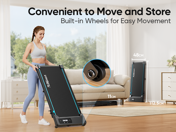 Walking Pad mit Steigung 9%, 5-IN-1 Walking Pad Laufband Schreibtisch, Laufband für Zuhause klein Mit 2,75PS bürstenlosem Motor,LED-Anzeige & APP, Fernbedienung, 8KM/H,130KG Marke: RUNIMON