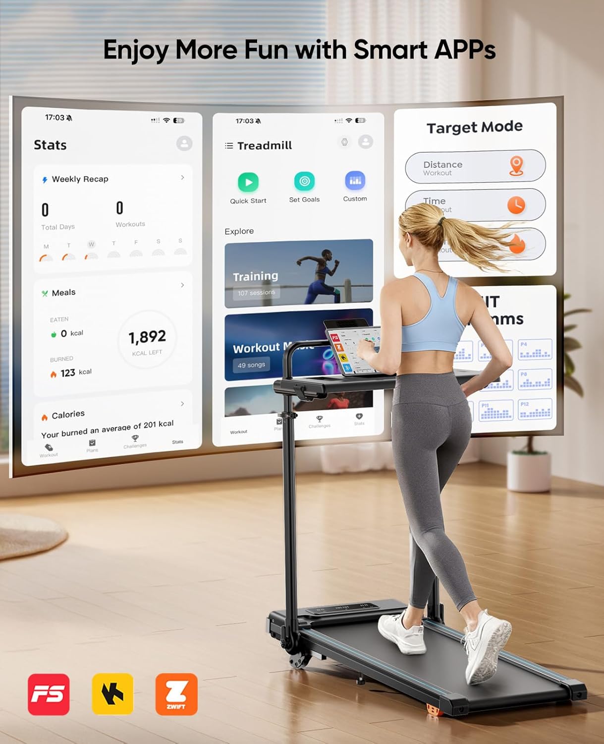 3.0HP Treadmill with Handle and 2%-7%-12% Incline, 6 in 1 Walking Pad Folding Treadmills for Home Foldable with 1-12KM/H, RGB Lights,LED Display,Magnetic Remote&APP Control